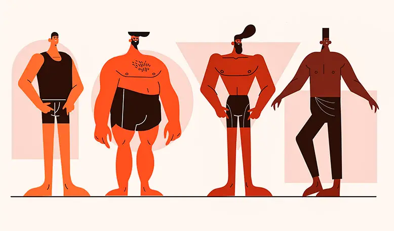 انسان ها با فرم های بدنی مختلف