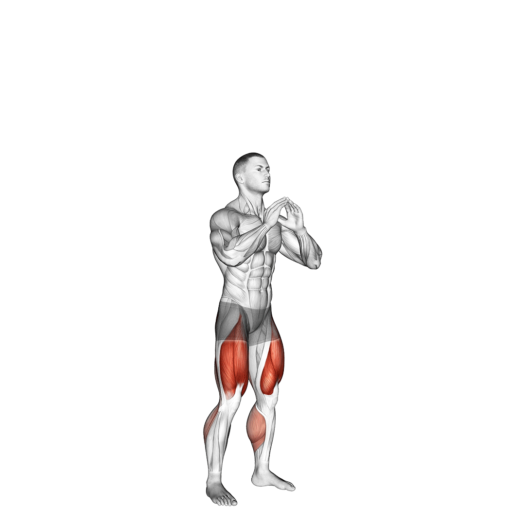 مردی در حال اجرای اسکوات پرشی با مکث (Pause Jump Squat)