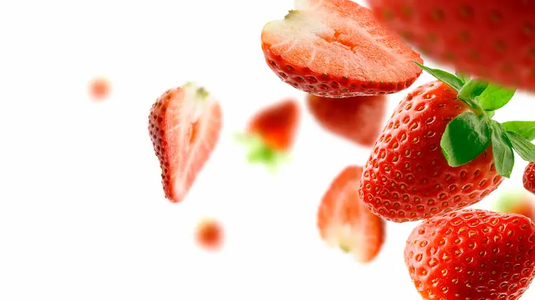 strawberry-berry-levitating-white-background