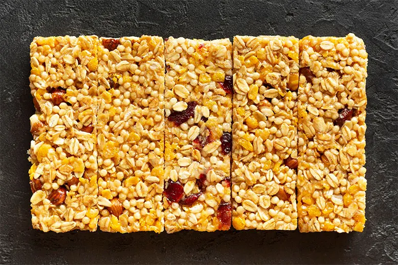 top-view-fruity-snack-bars