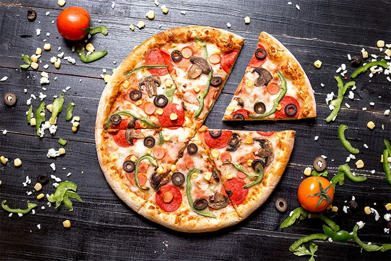 top-view-pepperoni-pizza-sliced-into-six-slices